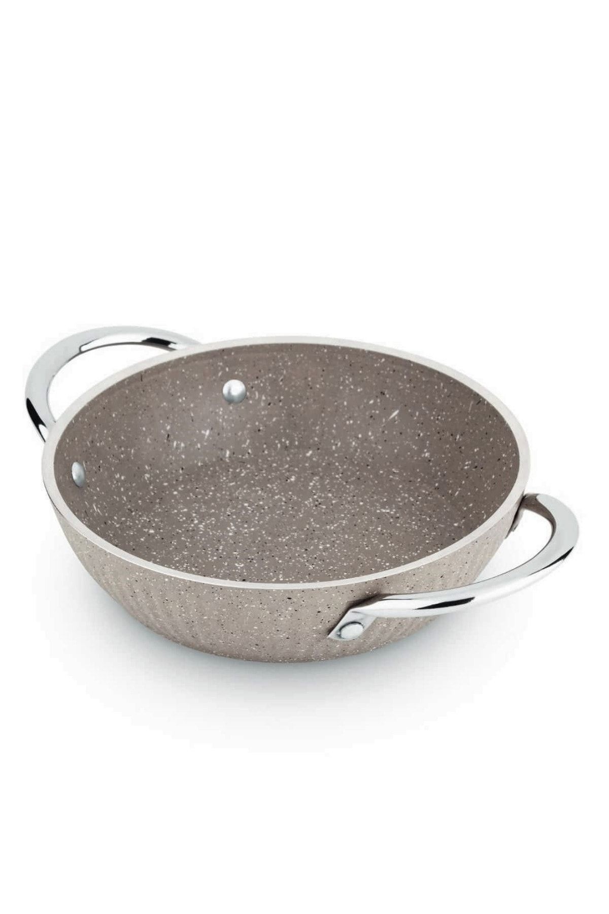 Oscar 22 Cm Açık Gri Granit Omlet / Sahan Perçinli