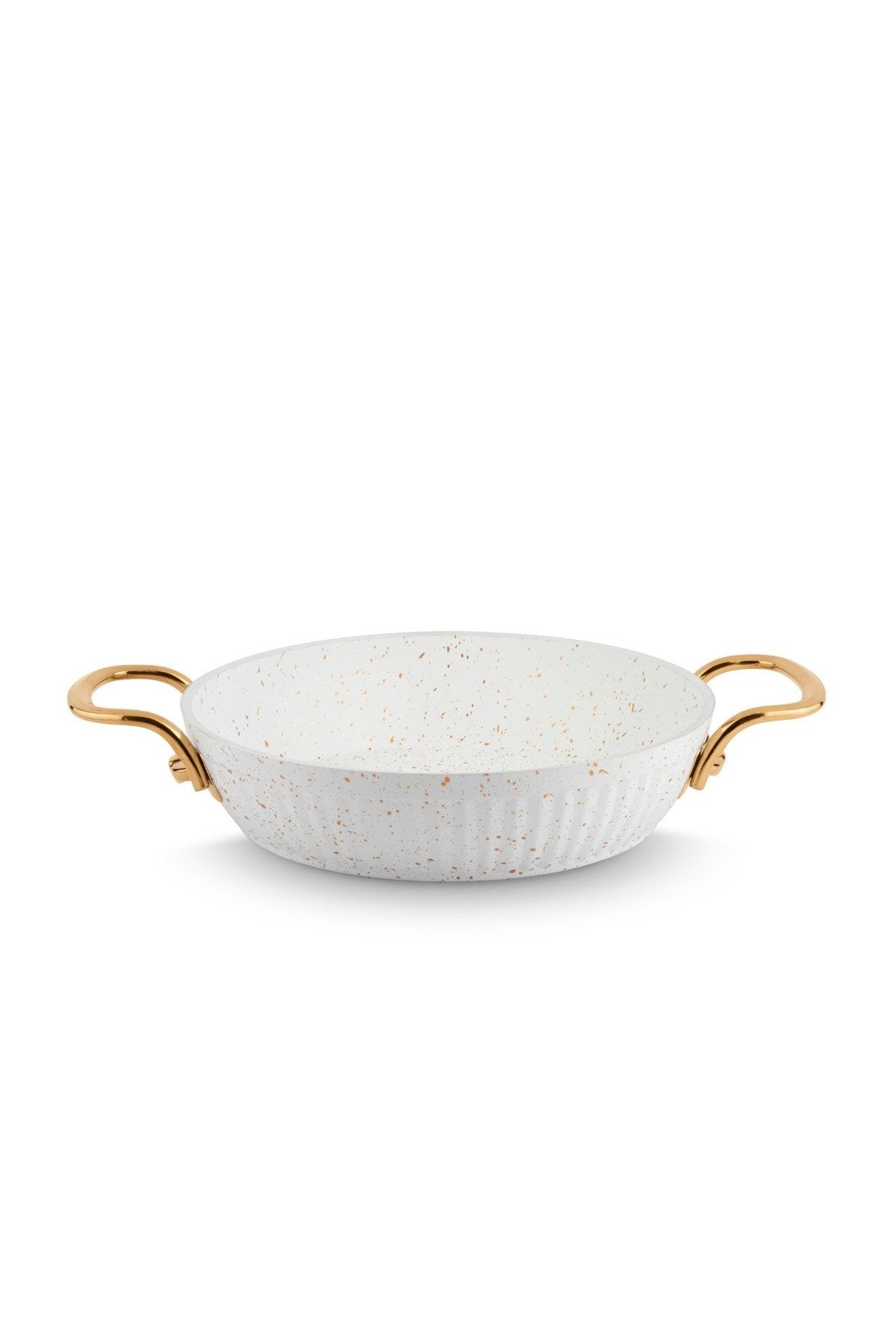Maya Granit Sahan Altın Kulp - Beyaz - 20 Cm