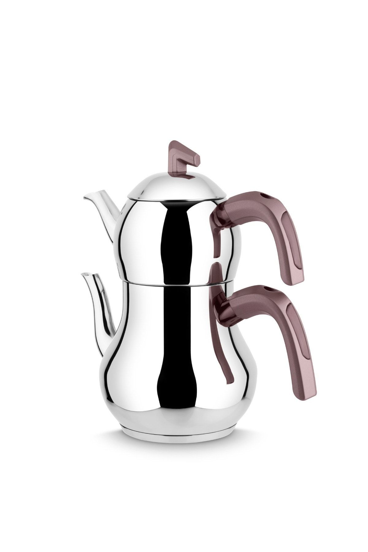 Şahmeran Paslanmaz Çelik Çaydanlık Soft Kulp Aile Boy - Rosegold