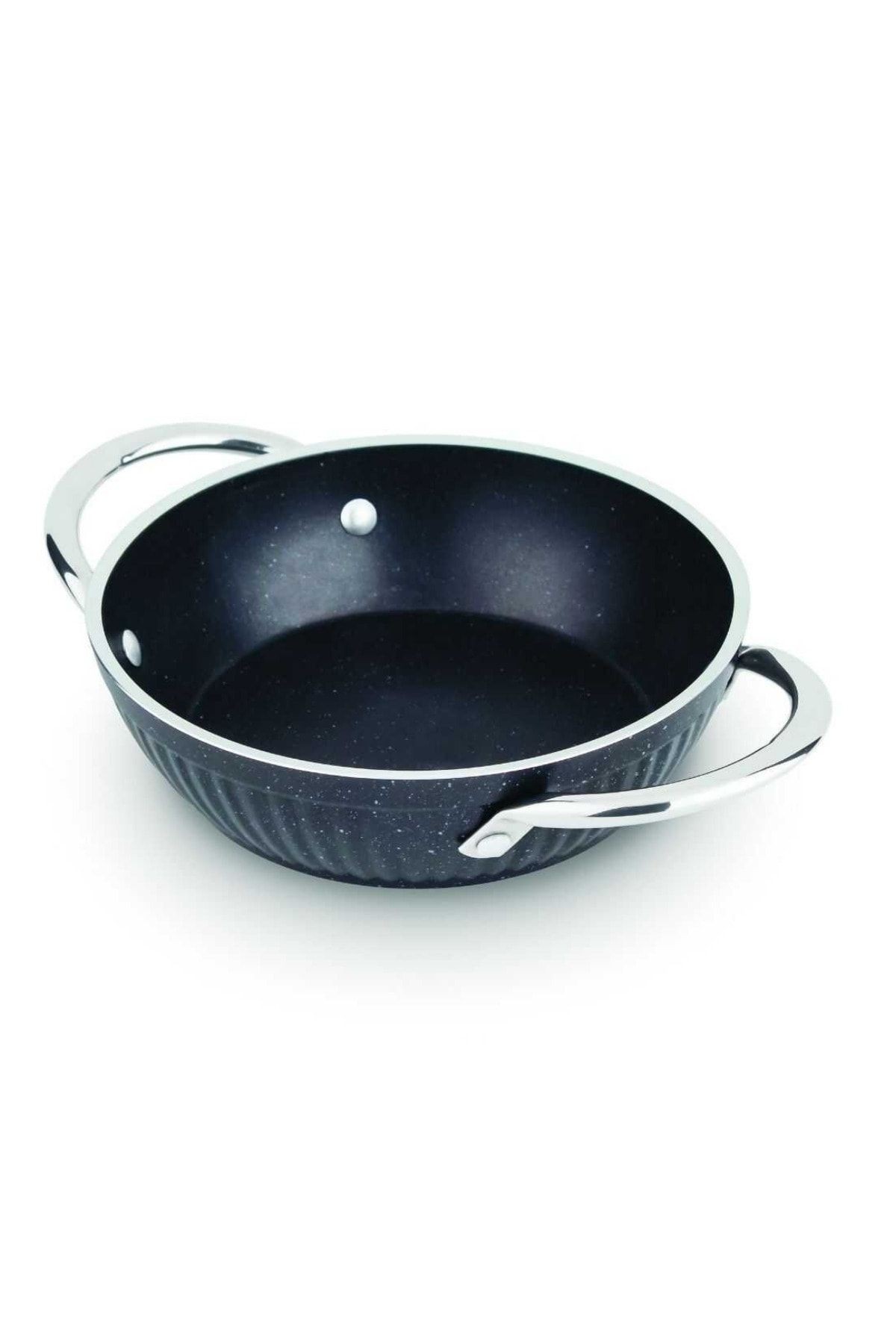 Oscar 22 Cm Siyah Granit Omlet / Sahan Perçinli