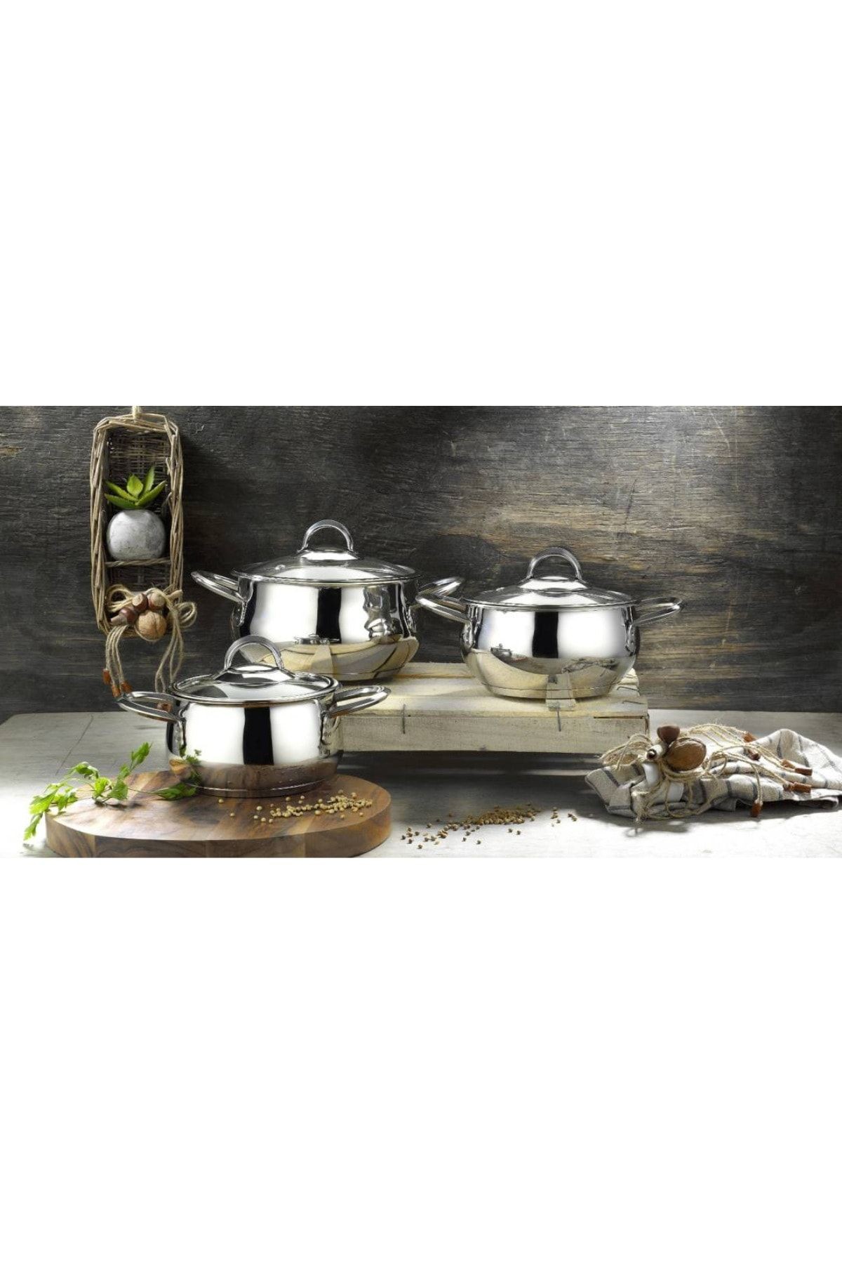 Zeycan 6 Parça Metal Kulp Tencere Seti
