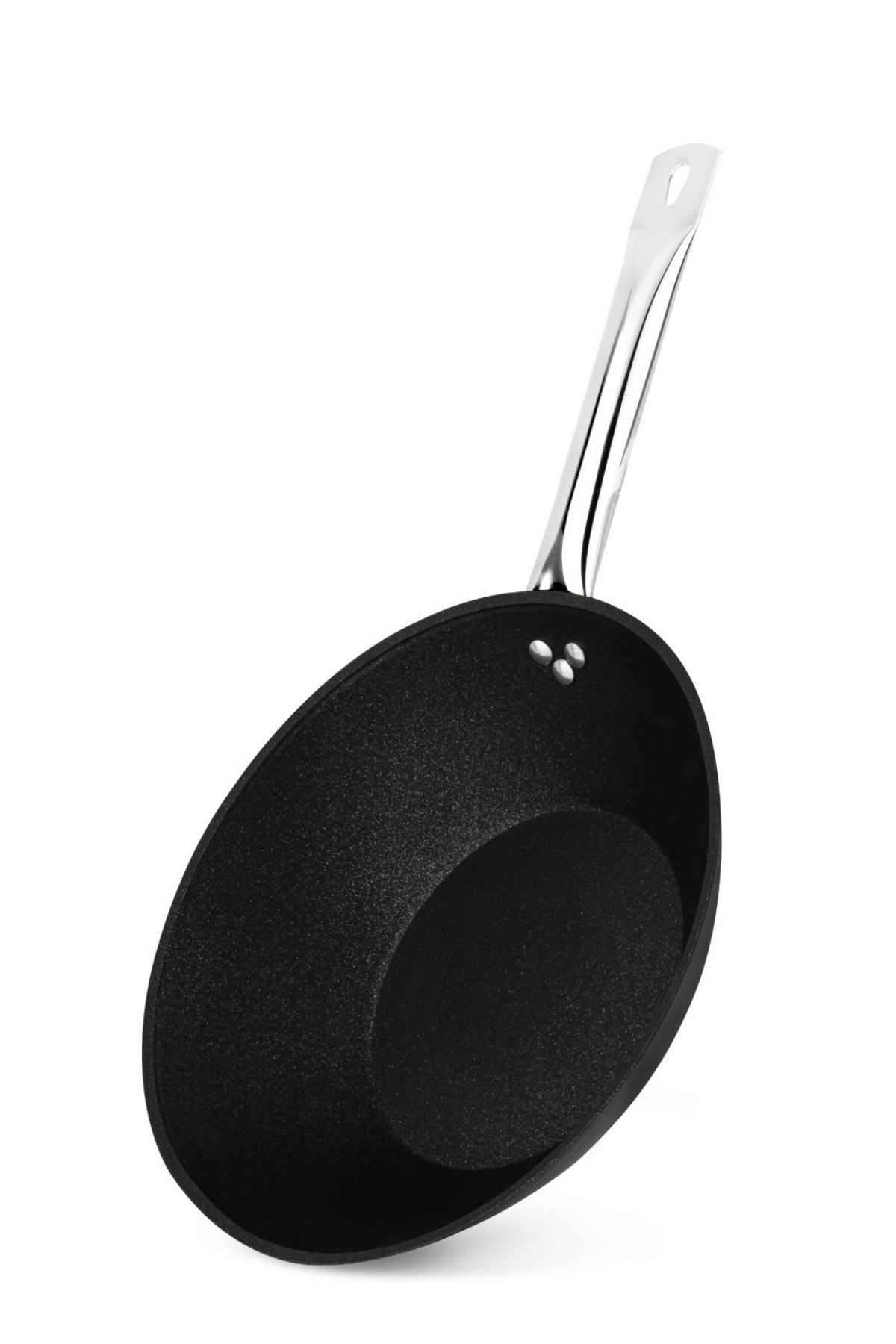 Titanyum Indüksiyon Tabanlı 28 Cm Yanmaz Yapışmaz Wok Tava