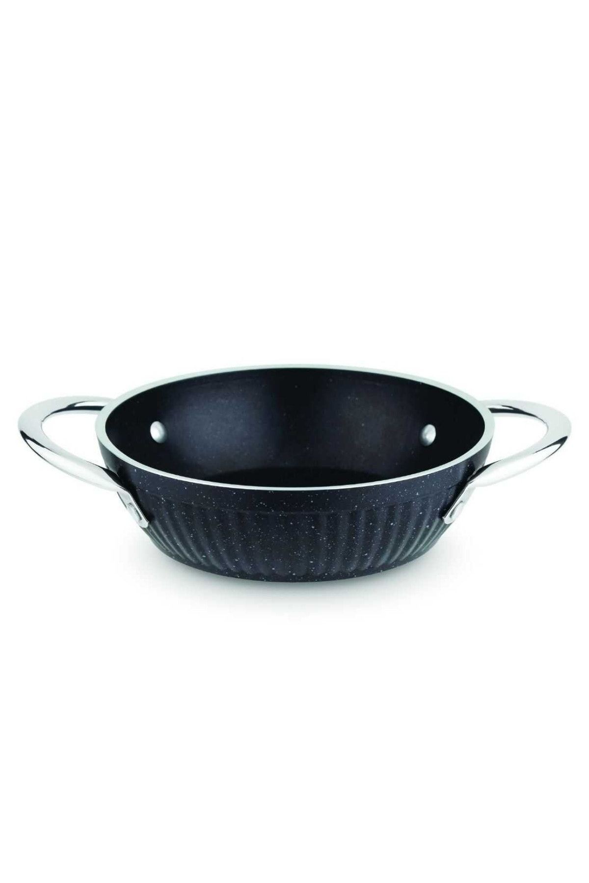 Oscar 22 Cm Siyah Granit Omlet / Sahan Perçinli