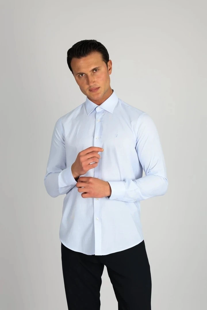 LORENZO MAZZOLİ LM1488 C 551 A.MAVİ ERKEK GÖMLEK