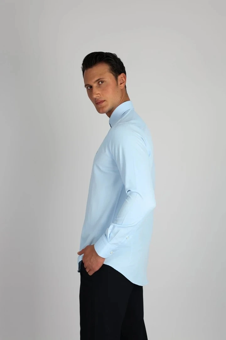 LORENZO MAZZOLİ SOFT SATEN C 551 A.MAVİ ERKEK GÖMLEK