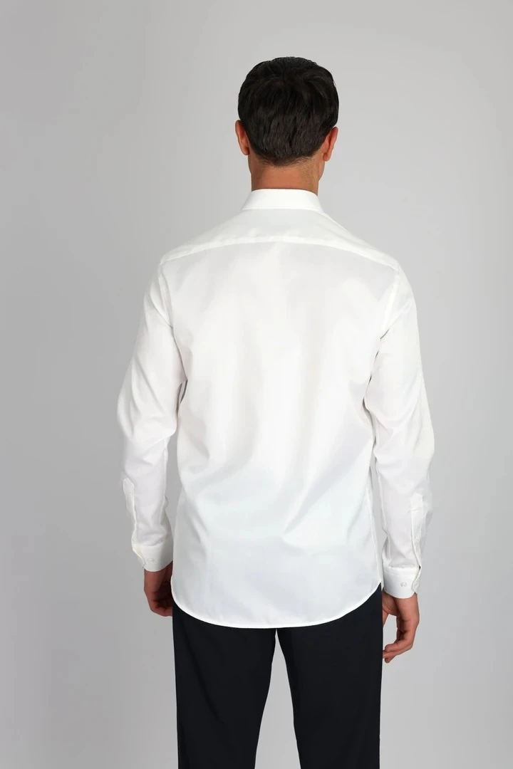 ENZO FERRETTI EF14 S 900 BEYAZ NON-IRON ÇİFT KAT İPLİK, SLIM FIT,ERKEK GÖMLEK