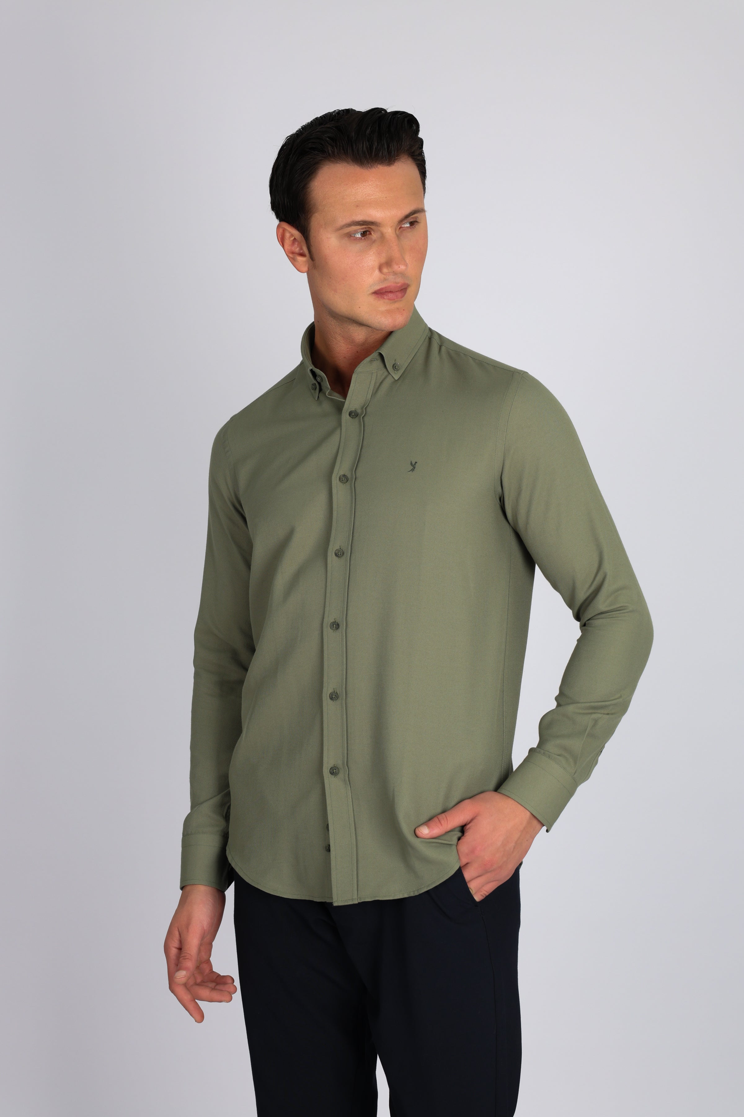 LORENZO MAZZOLİ OXFORD C 800 YEŞİL ERKEK GÖMLEK