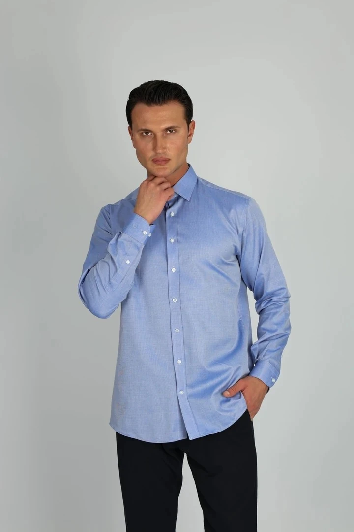 ENZO FERRETTI EF11 R 563 NON-IRON ÇİFT KAT İPLİK, REGULAR FIT,ERKEK GÖMLEK