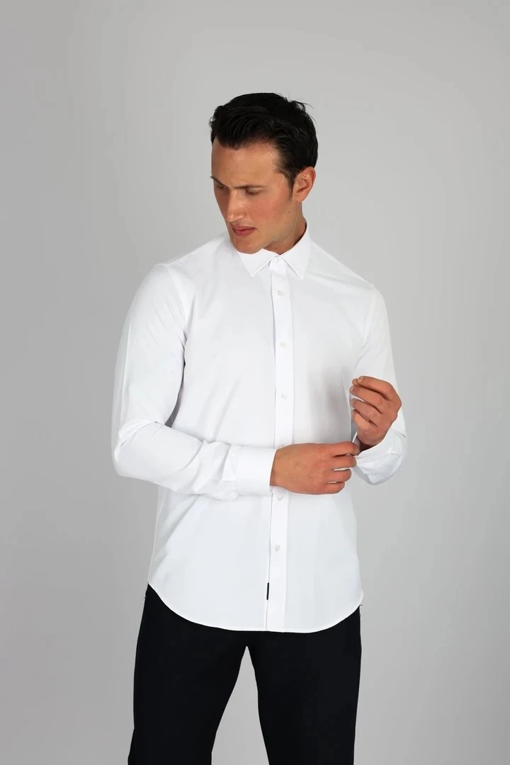 LORENZO MAZZOLİ SOFT SATEN C 900 BEYAZ ERKEK GÖMLEK
