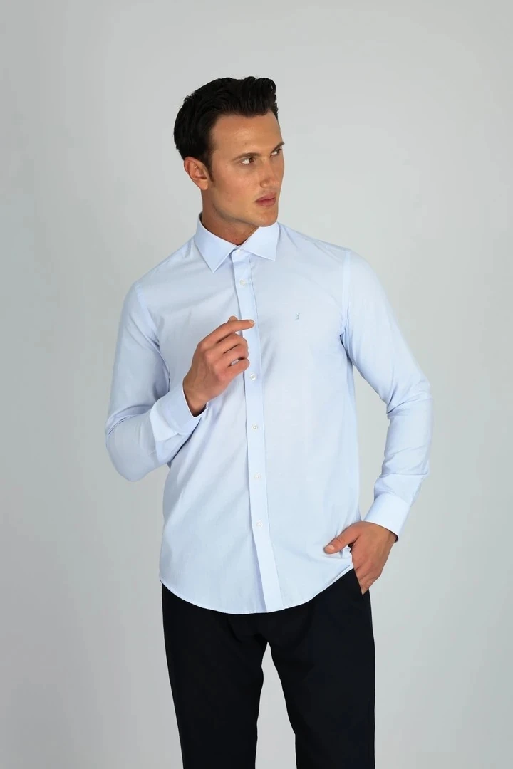 LORENZO MAZZOLİ LM1488 C 551 A.MAVİ ERKEK GÖMLEK