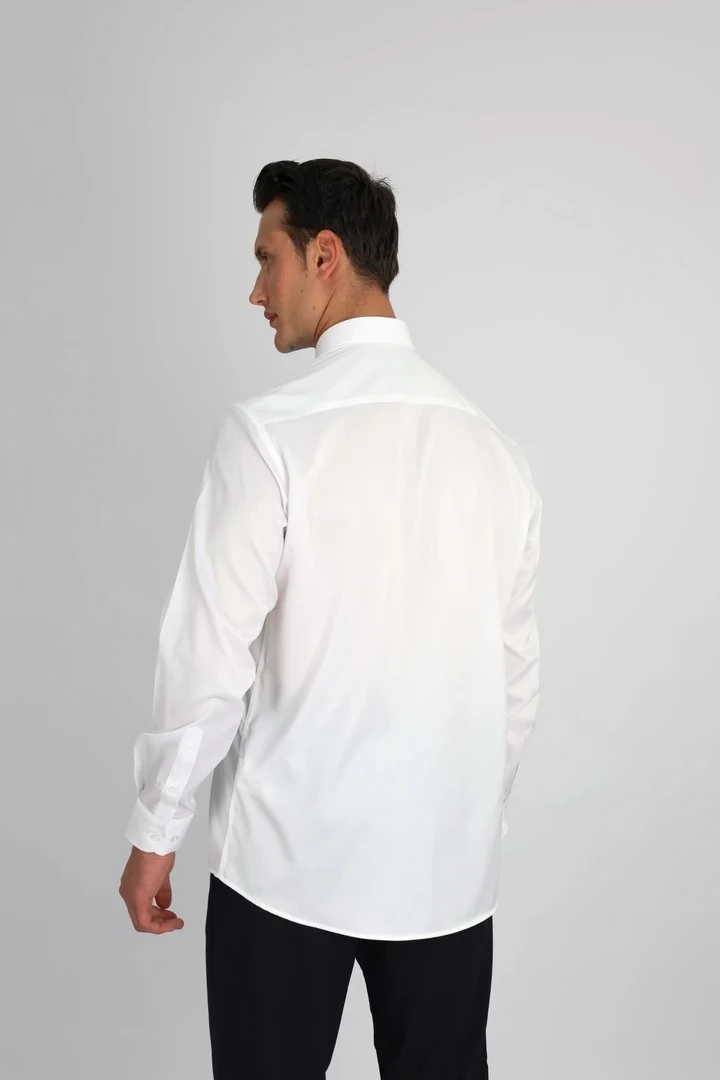 ENZO FERRETTI EF11 R 901 BEYAZ NON-IRON ÇİFT KAT İPLİK, REGULAR FIT,ERKEK GÖMLEK