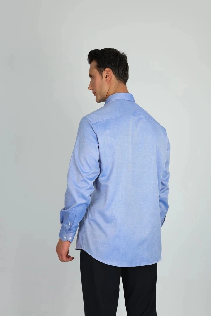 ENZO FERRETTI EF12 R 506 LACİVERT NON-IRON ÇİFT KAT İPLİK, REGULAR FIT,ERKEK GÖMLEK