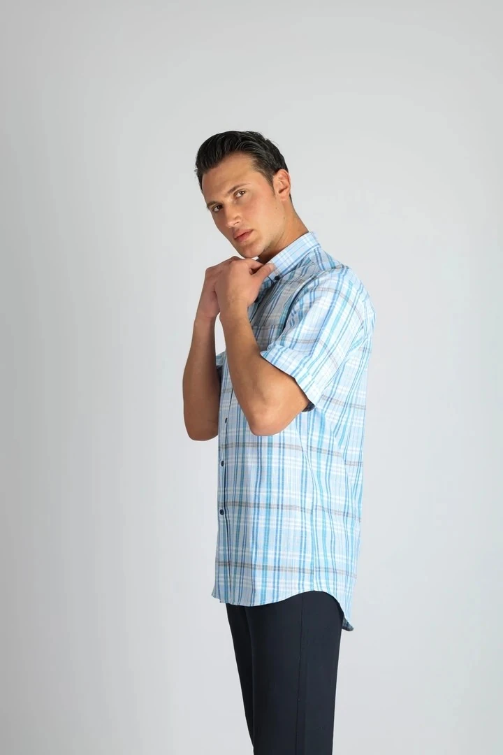 LORENZO MAZZOLİ LMKK1494 R 555 MAVİ ERKEK GÖMLEK