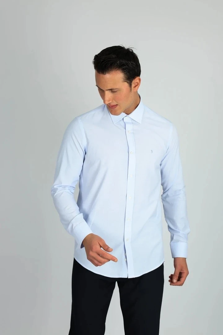 LORENZO MAZZOLİ LM1488 C 551 A.MAVİ ERKEK GÖMLEK