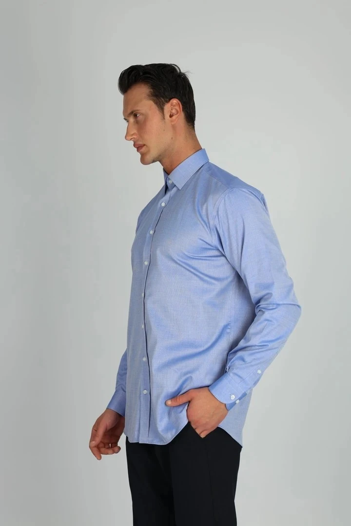 ENZO FERRETTI EF11 R 563 NON-IRON ÇİFT KAT İPLİK, REGULAR FIT,ERKEK GÖMLEK