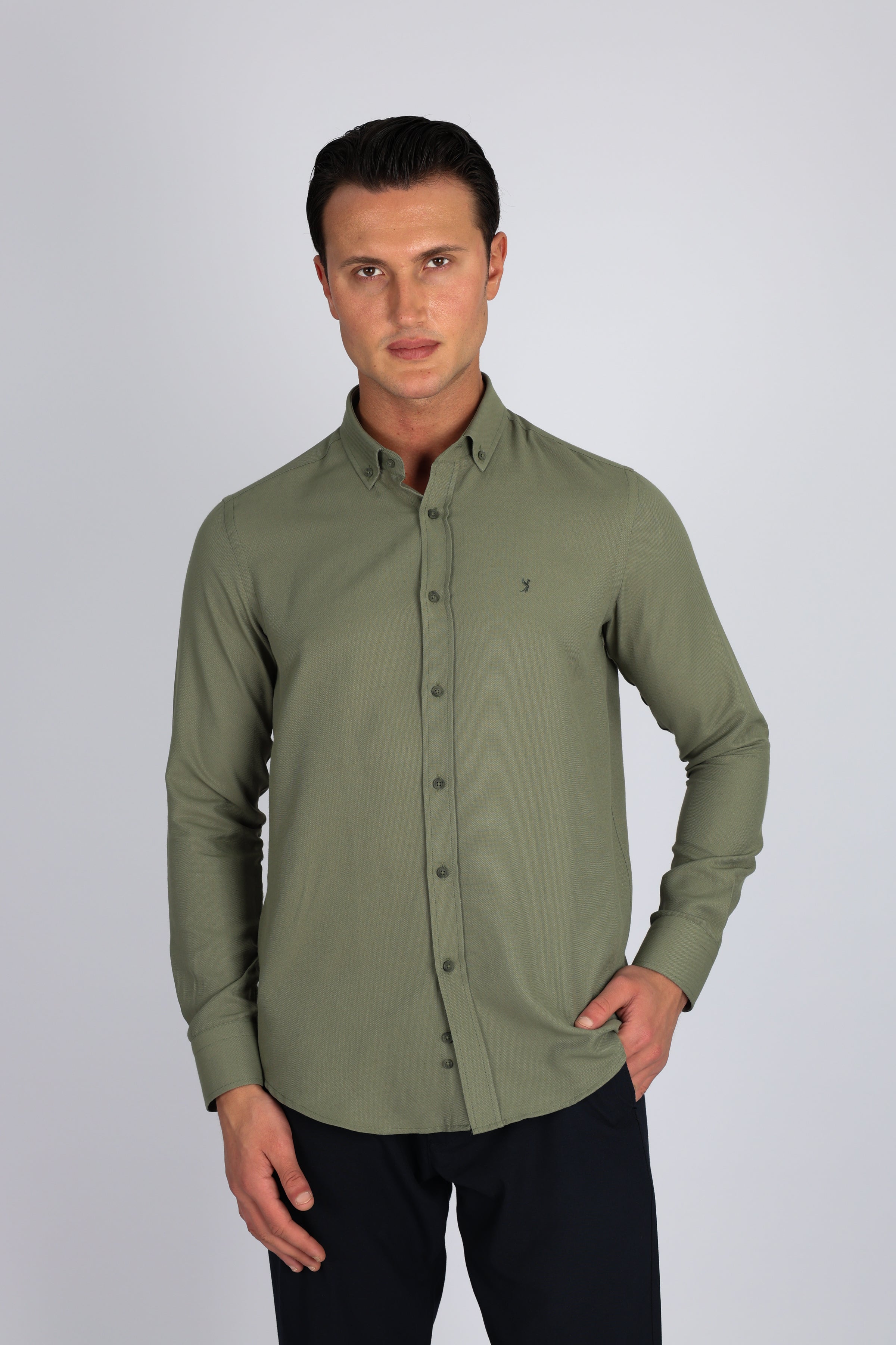 LORENZO MAZZOLİ OXFORD C 800 YEŞİL ERKEK GÖMLEK