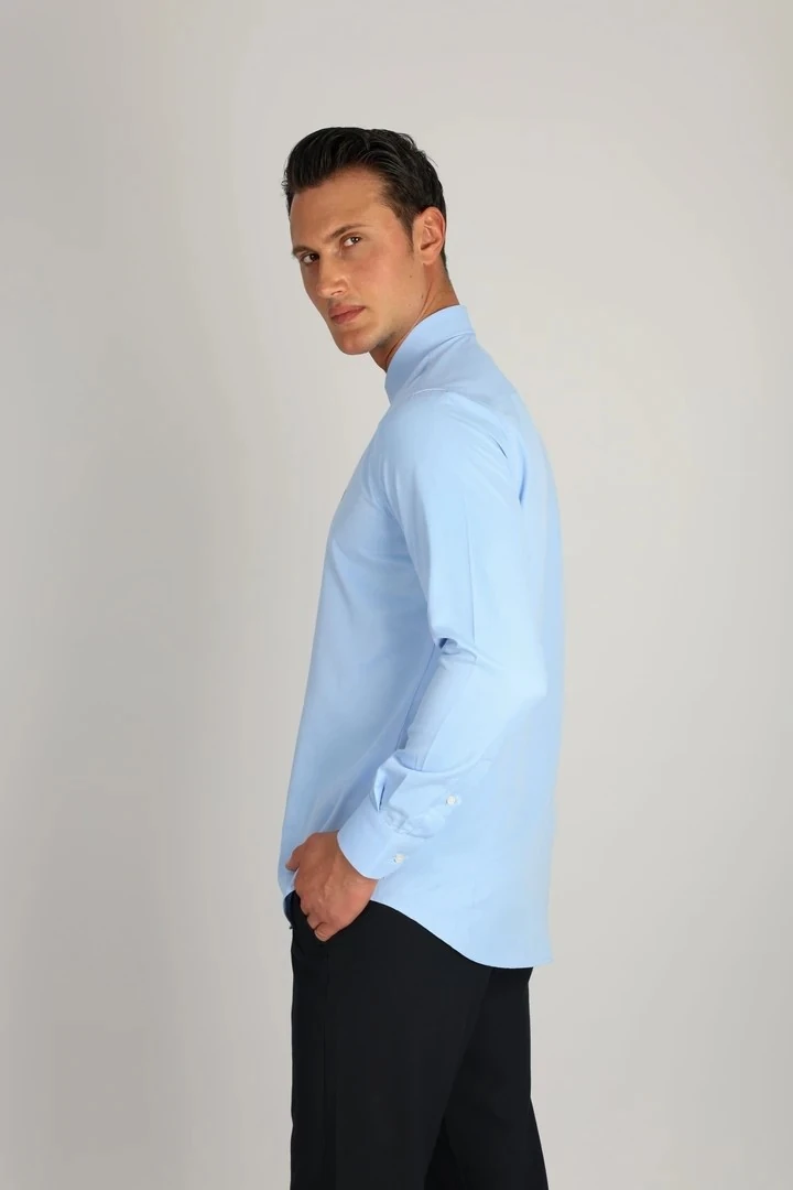 LORENZO MAZZOLİ SOFT SATEN C 567 O.MAVİ ERKEK GÖMLEK
