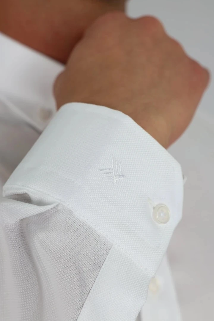 ENZO FERRETTI EF14 S 902 BEYAZ NON-IRON ÇİFT KAT İPLİK, SLIM FIT,ERKEK GÖMLEK