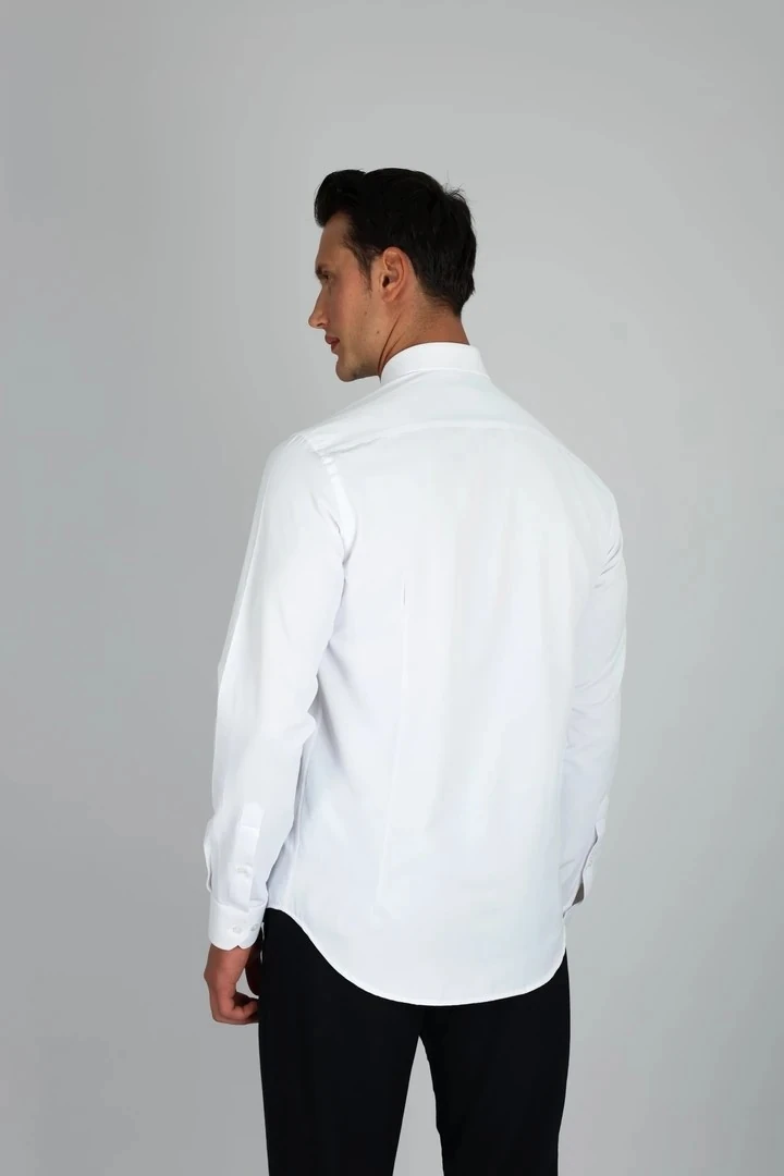 LORENZO MAZZOLİ SOFT SATEN C 900 BEYAZ ERKEK GÖMLEK