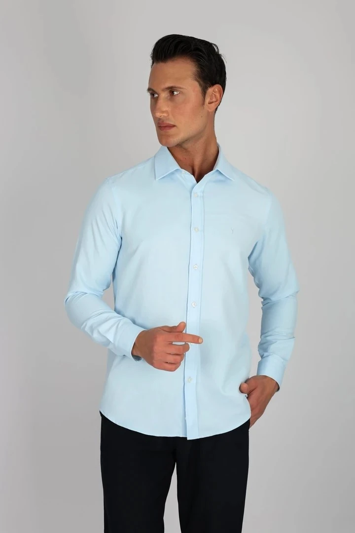 LORENZO MAZZOLİ GAB C 552 BUZ MAVİ ERKEK GÖMLEK
