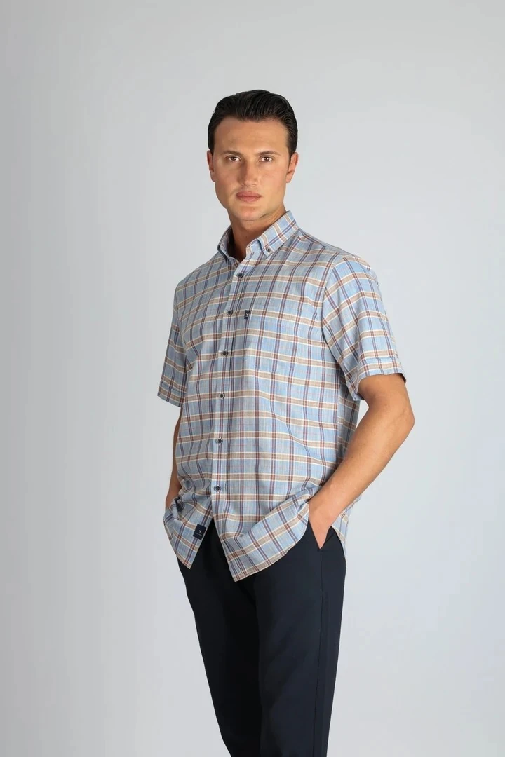 LORENZO MAZZOLİ LMKK1494 R 563 K.MAVİ ERKEK GÖMLEK