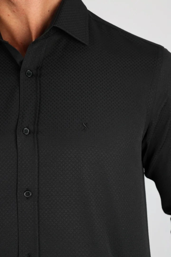 LORENZO MAZZOLİ LM1491 C 500 SİYAH ERKEK GÖMLEK