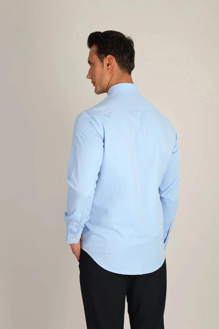 LORENZO MAZZOLİ SOFT SATEN C 567 O.MAVİ ERKEK GÖMLEK