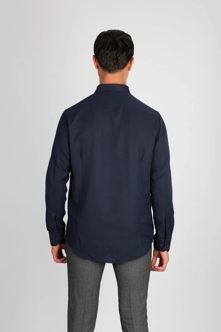 LORENZO MAZZOLİ OXFORD C 506 LACİVERT ERKEK GÖMLEK