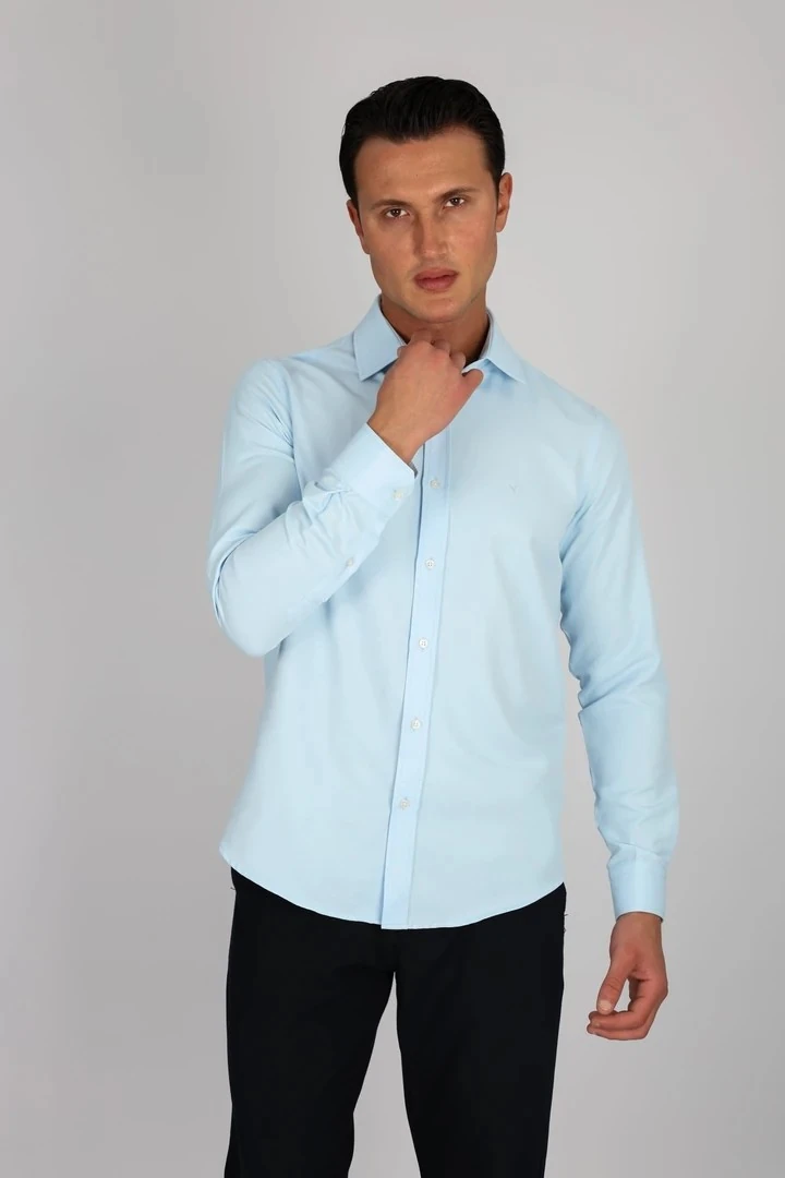 LORENZO MAZZOLİ GAB C 552 BUZ MAVİ ERKEK GÖMLEK