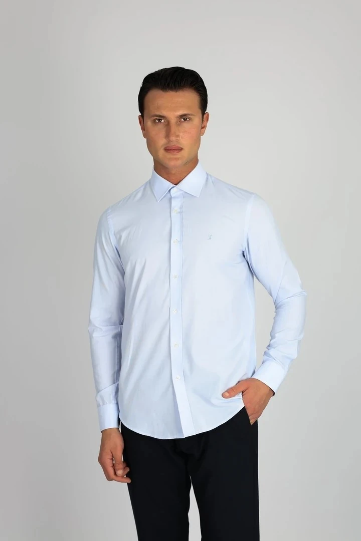 LORENZO MAZZOLİ LM1488 C 551 A.MAVİ ERKEK GÖMLEK
