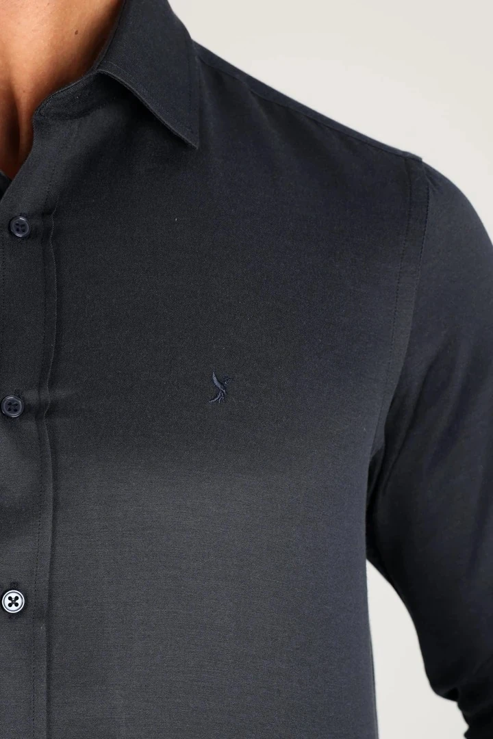 LORENZO MAZZOLİ SOFT SATEN C 506 LACİVERT ERKEK GÖMLEK