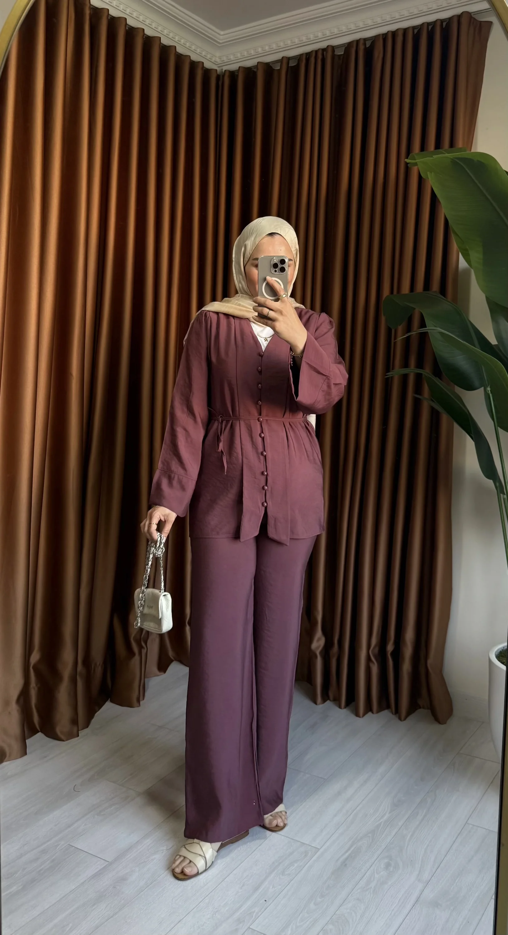 V Yaka Lisa Takım - Gül Kurusu