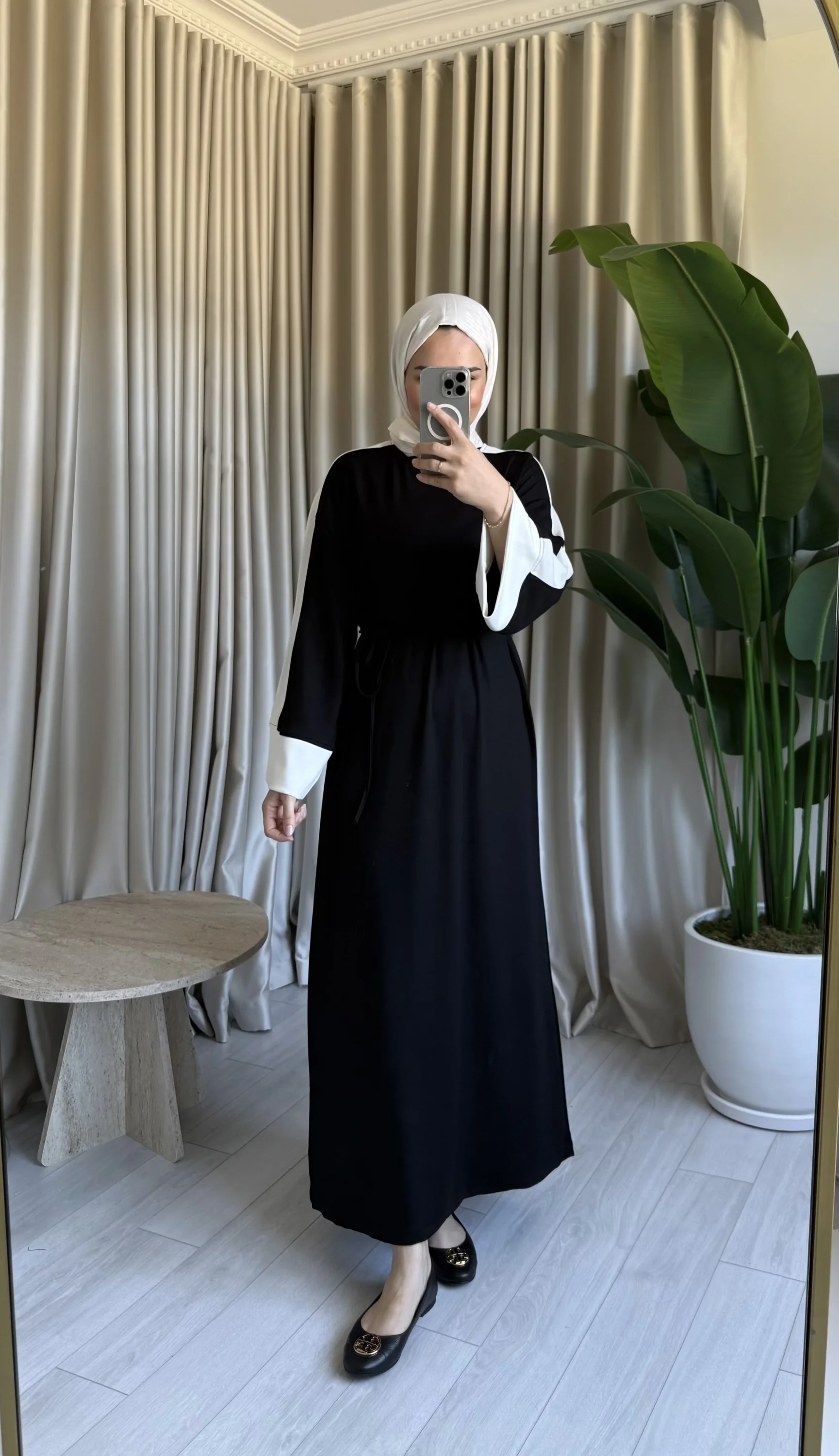 Mina Garnili Oysh Elbise  - Siyah