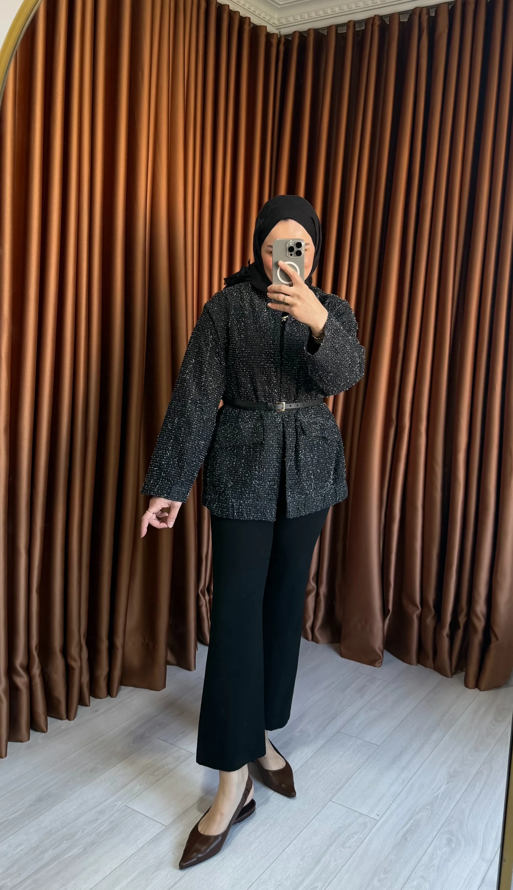 Kemerli Denim Ceket