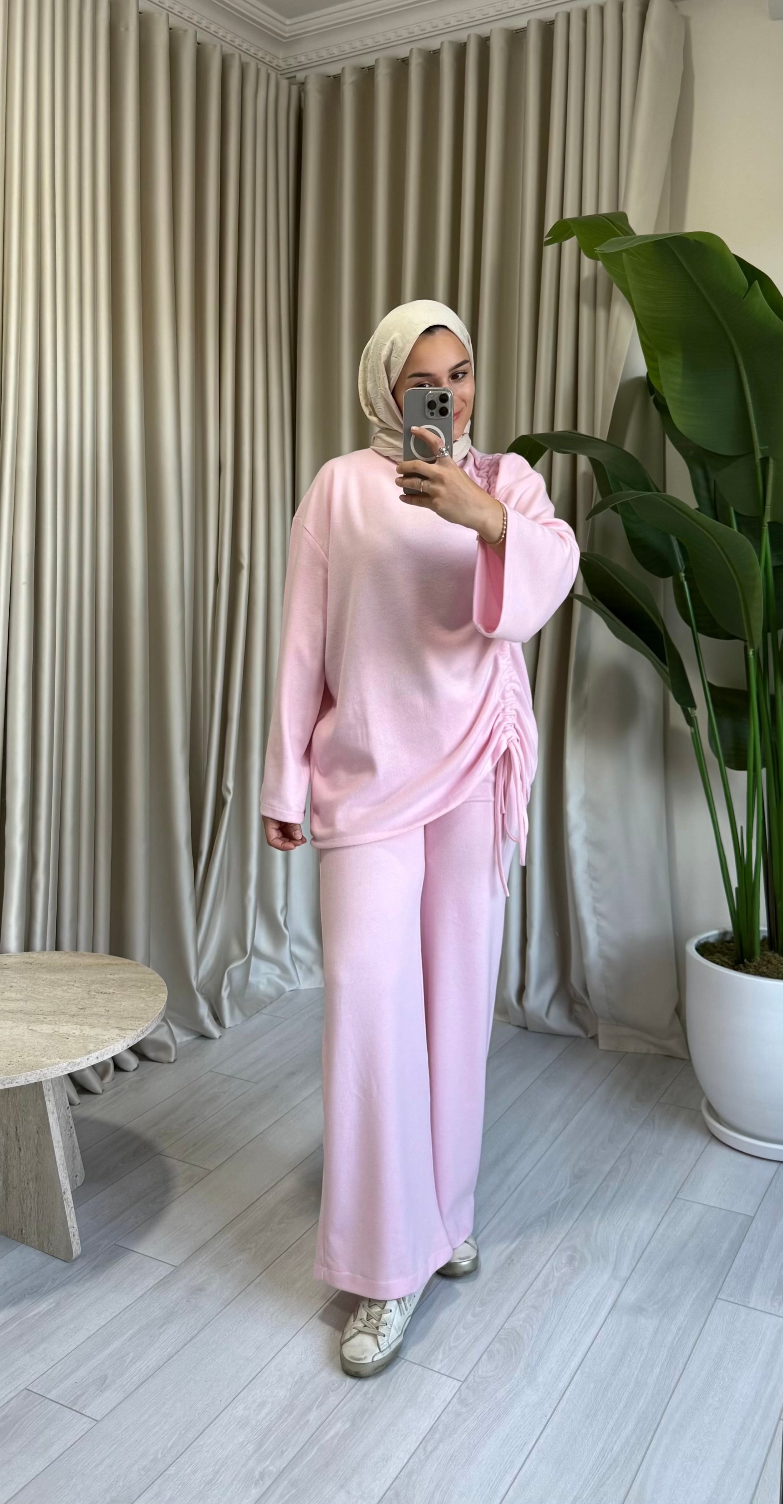 Bluzu Yandan Biyeli Takım 