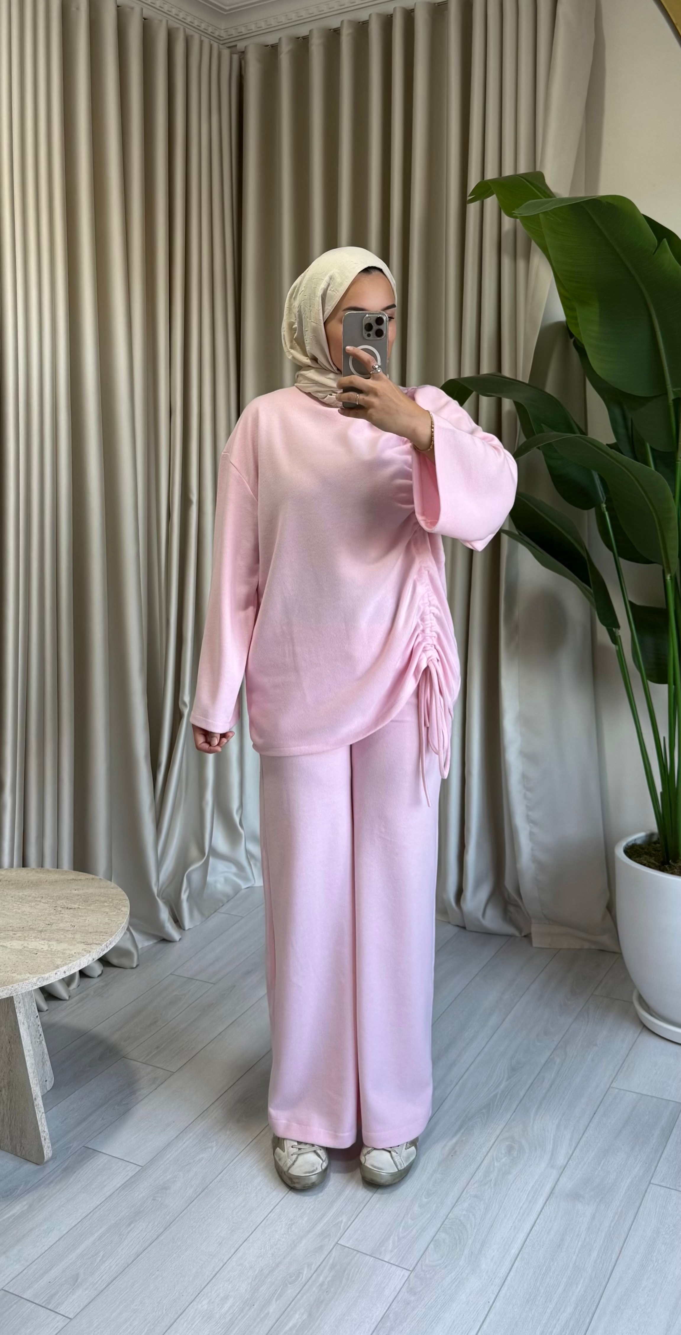 Bluzu Yandan Biyeli Takım 