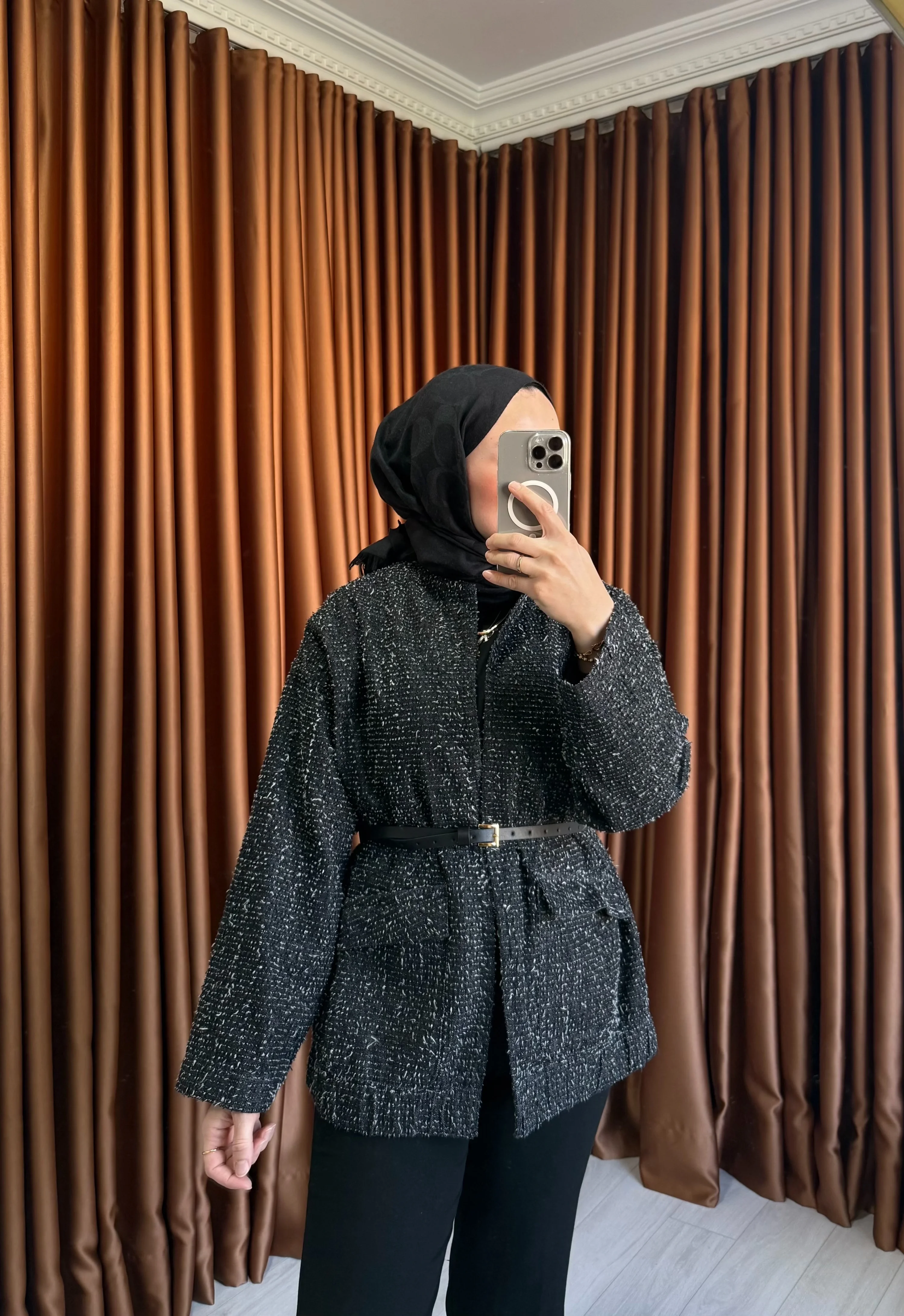 Kemerli Denim Ceket