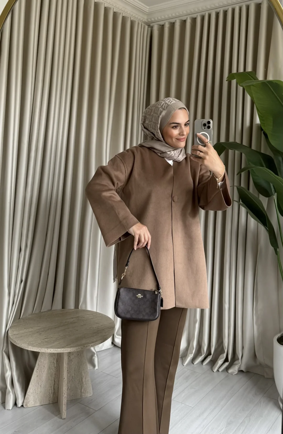 Tek Düğmeli Kaşe - Vizon