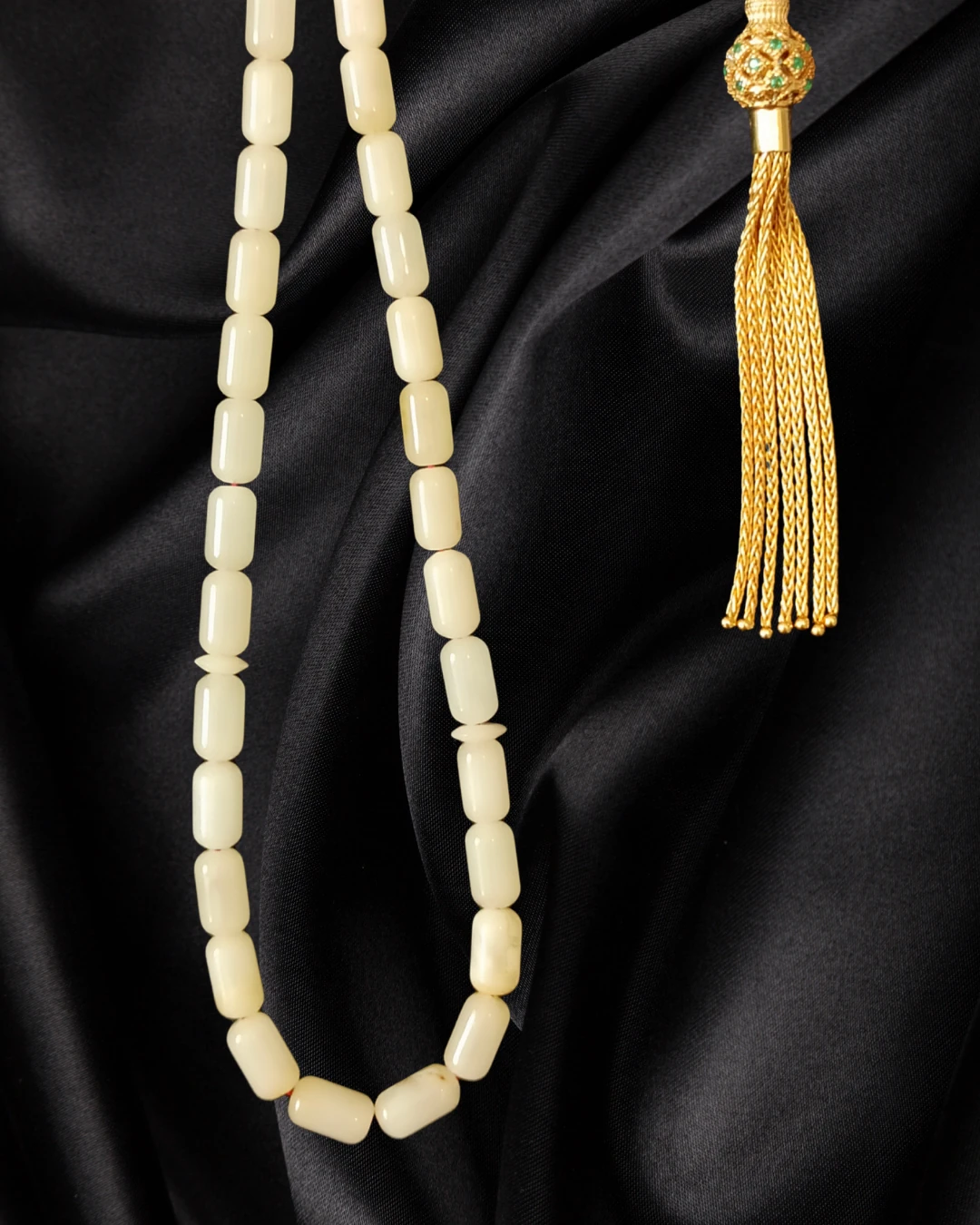 Sertifikalı Baltık Kehribar Tesbih - Gümüş Püskül Tasarım