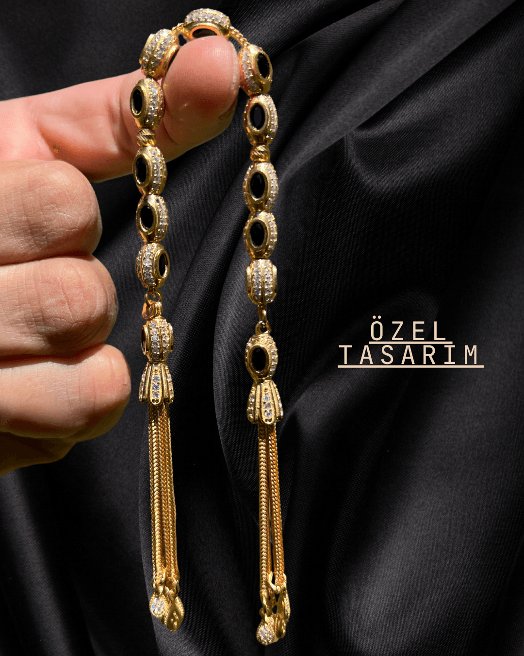 Diamond Serisi Altın Kaplama Full Gümüş Zaza Tesbih