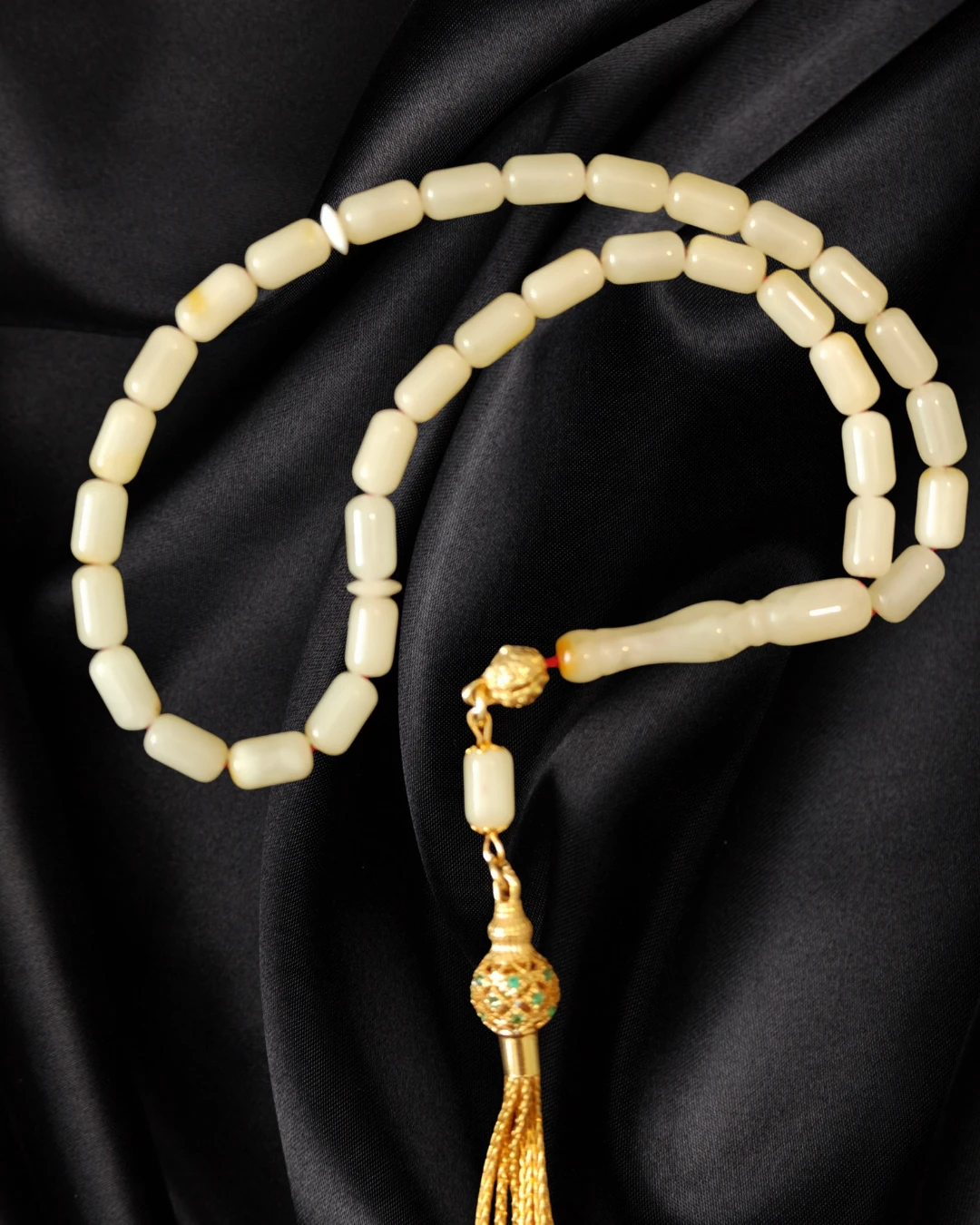 Sertifikalı Baltık Kehribar Tesbih - Gümüş Püskül Tasarım