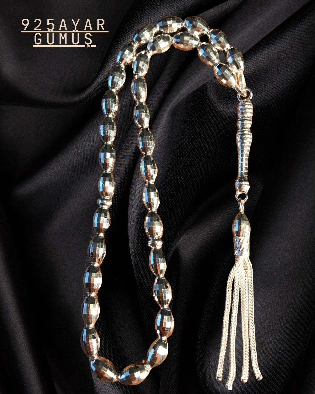 ÖZEL TASARIM 925 AYAR GÜMÜŞ TESBİH