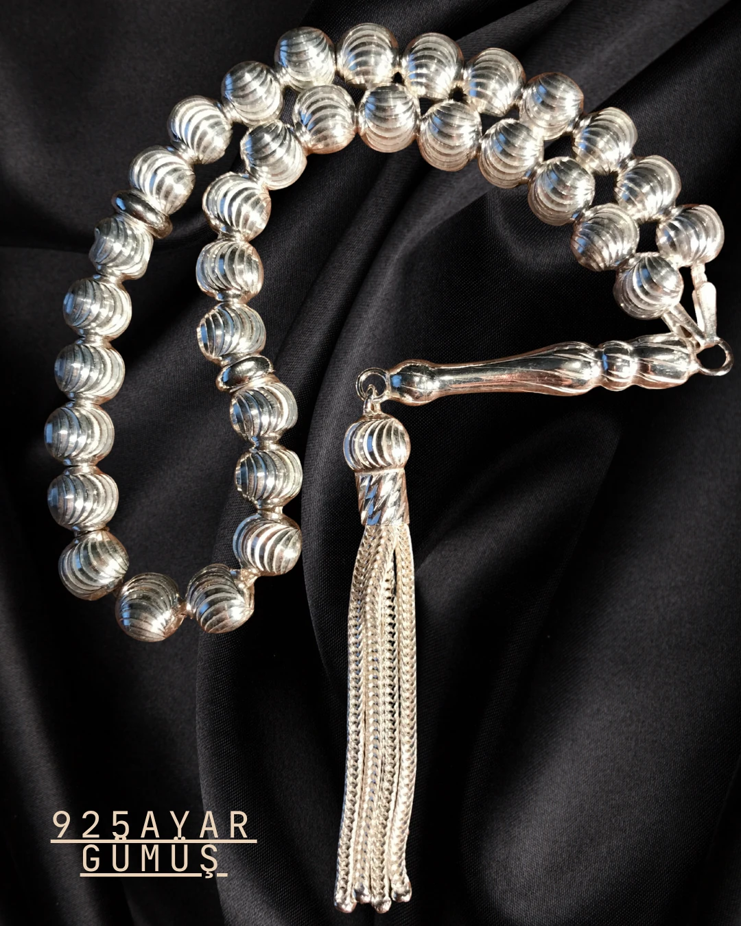 ÖZEL TASARIM 925 AYAR GÜMÜŞ TESBİH