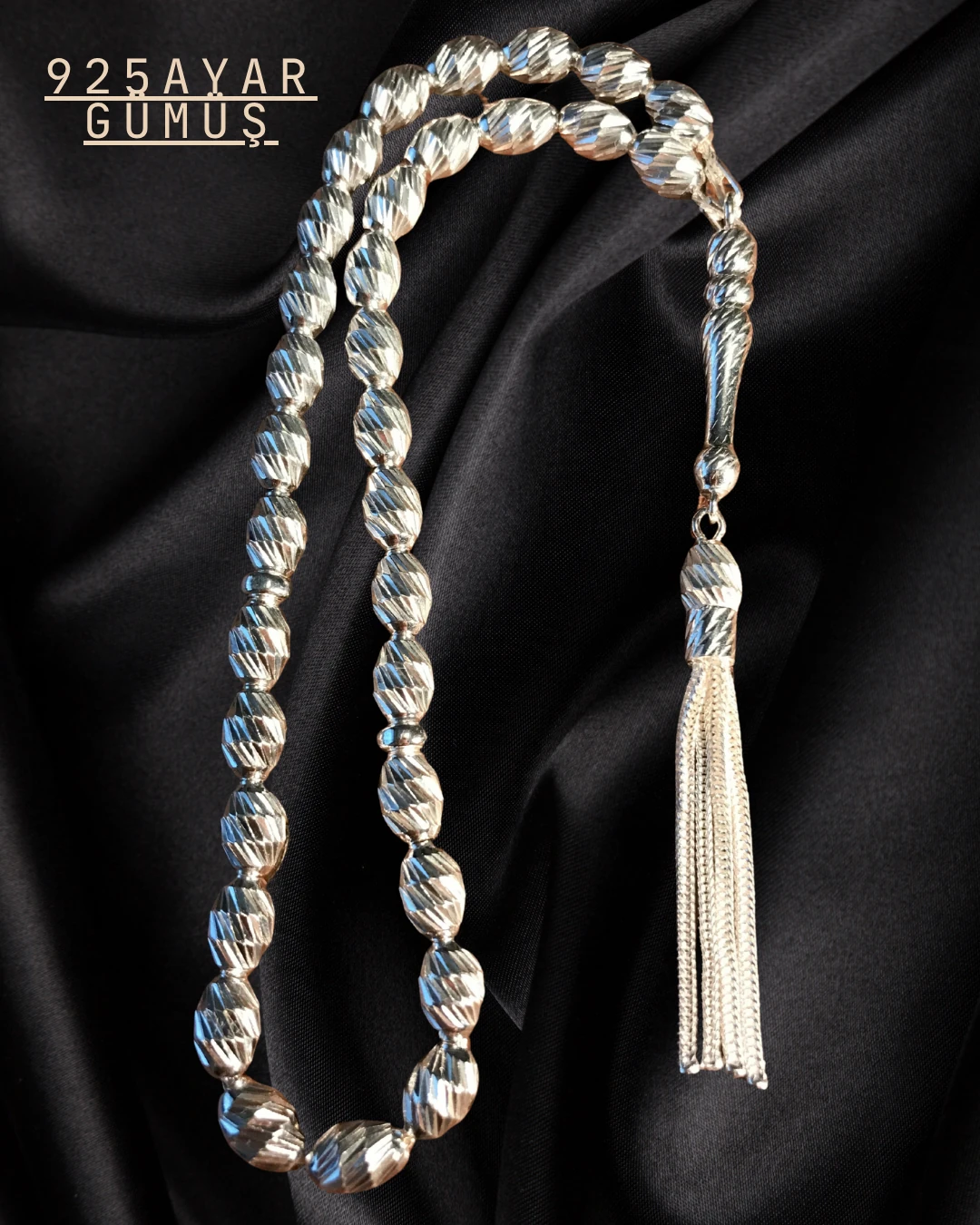 ÖZEL TASARIM 925 AYAR GÜMÜŞ TESBİH