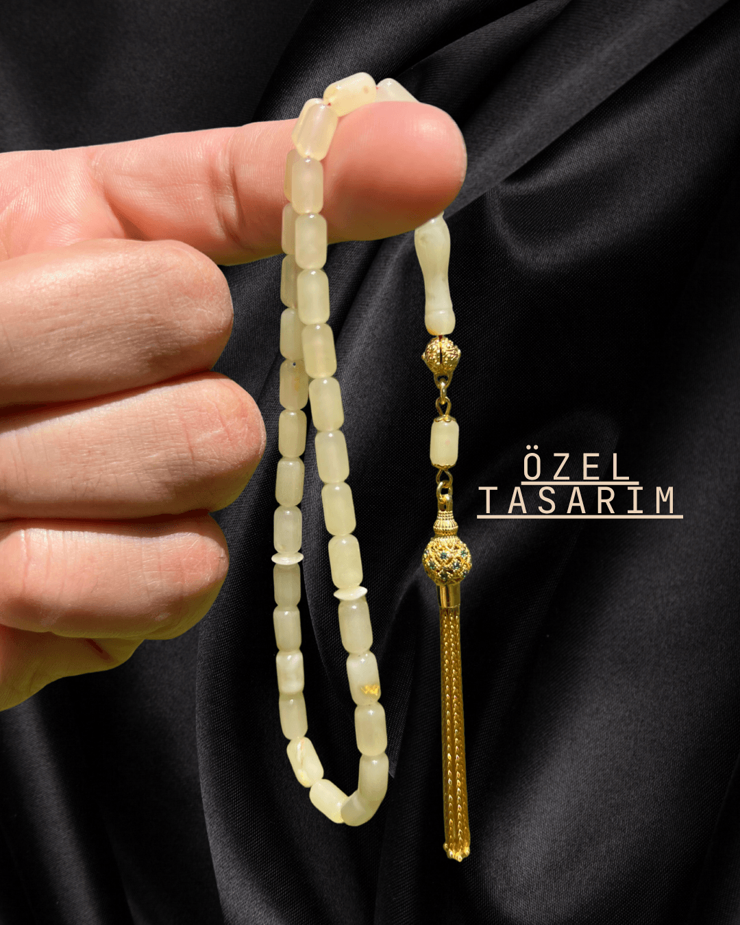 Sertifikalı Baltık Kehribar Tesbih - Gümüş Püskül Tasarım