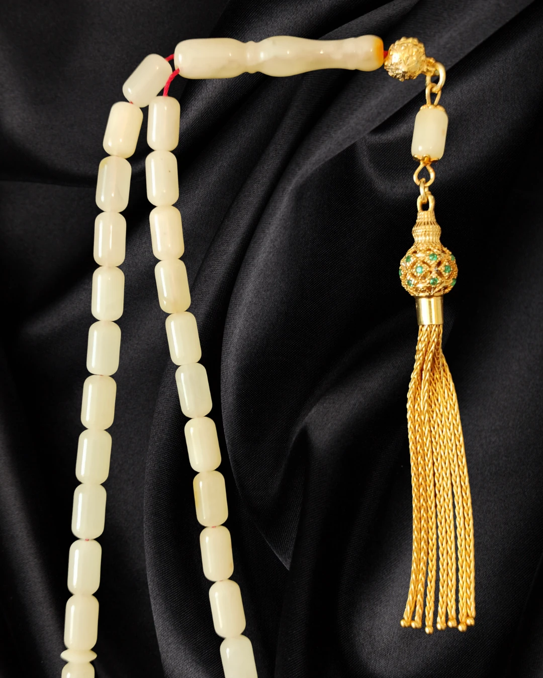 Sertifikalı Baltık Kehribar Tesbih - Gümüş Püskül Tasarım