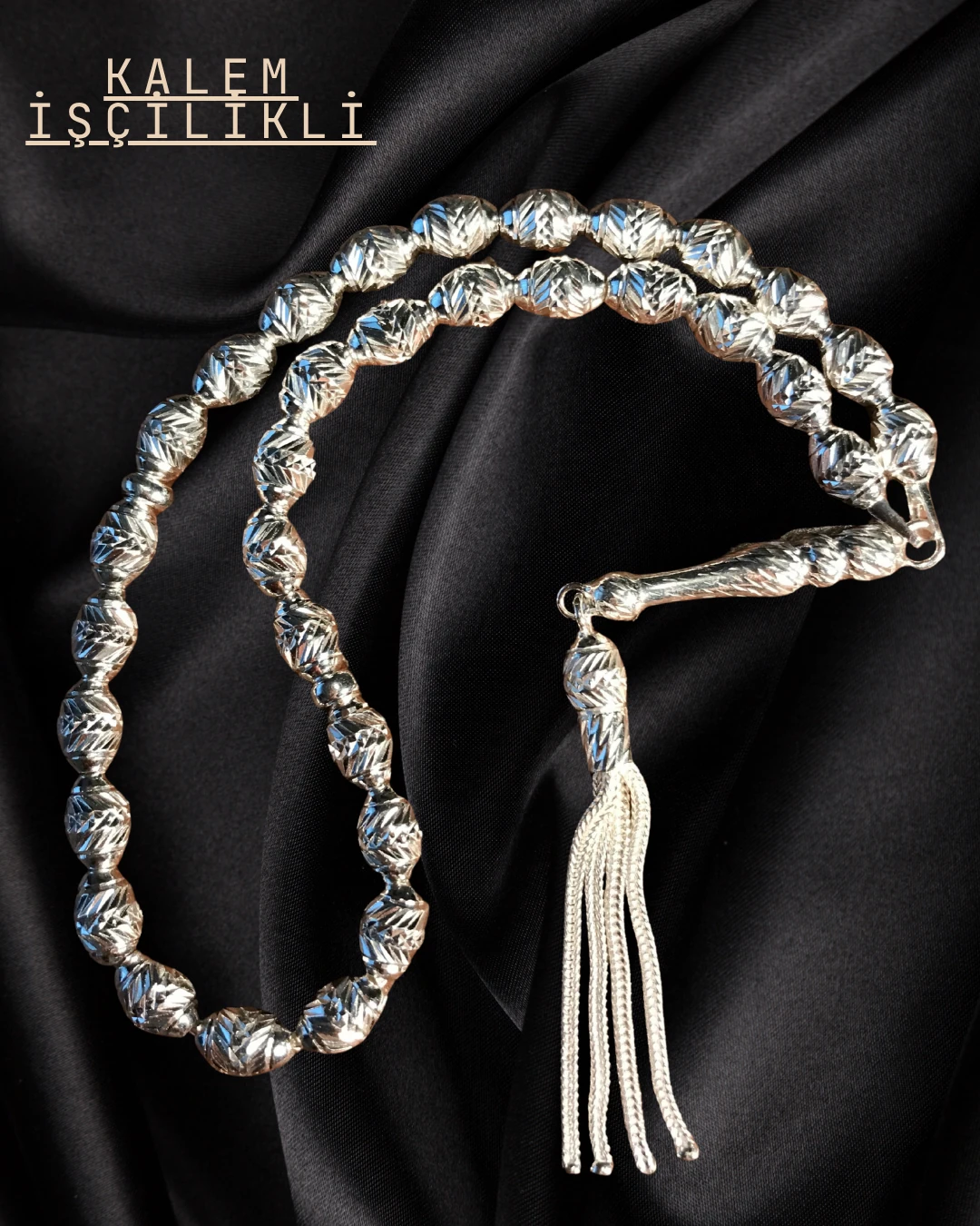 ÖZEL TASARIM 925 AYAR GÜMÜŞ TESBİH