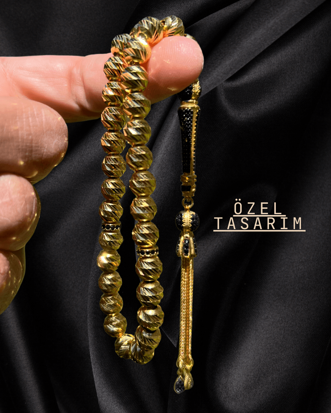 Diamond Serisi Altın Kaplama Full Gümüş Tesbih