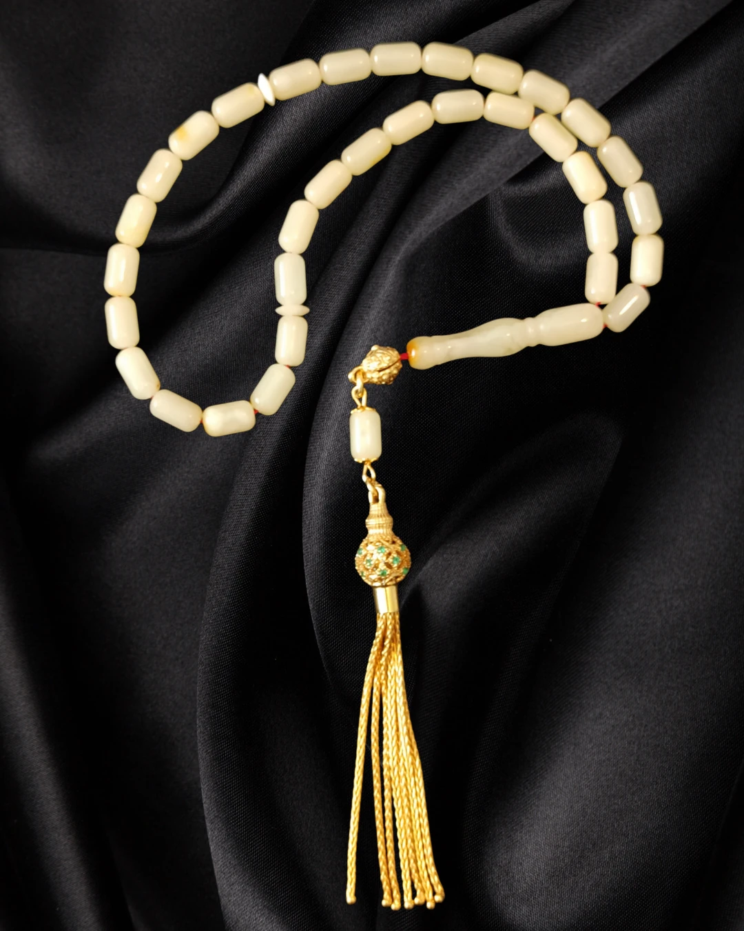 Sertifikalı Baltık Kehribar Tesbih - Gümüş Püskül Tasarım