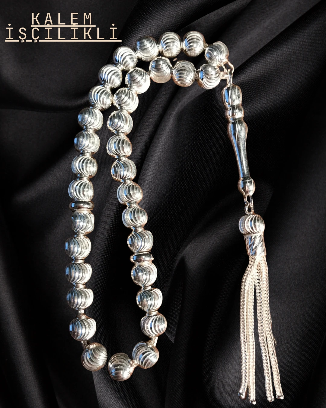 ÖZEL TASARIM 925 AYAR GÜMÜŞ TESBİH